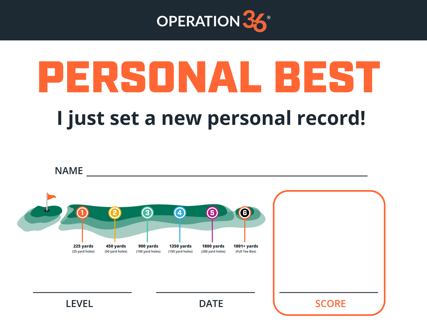 Personal Best Certificate