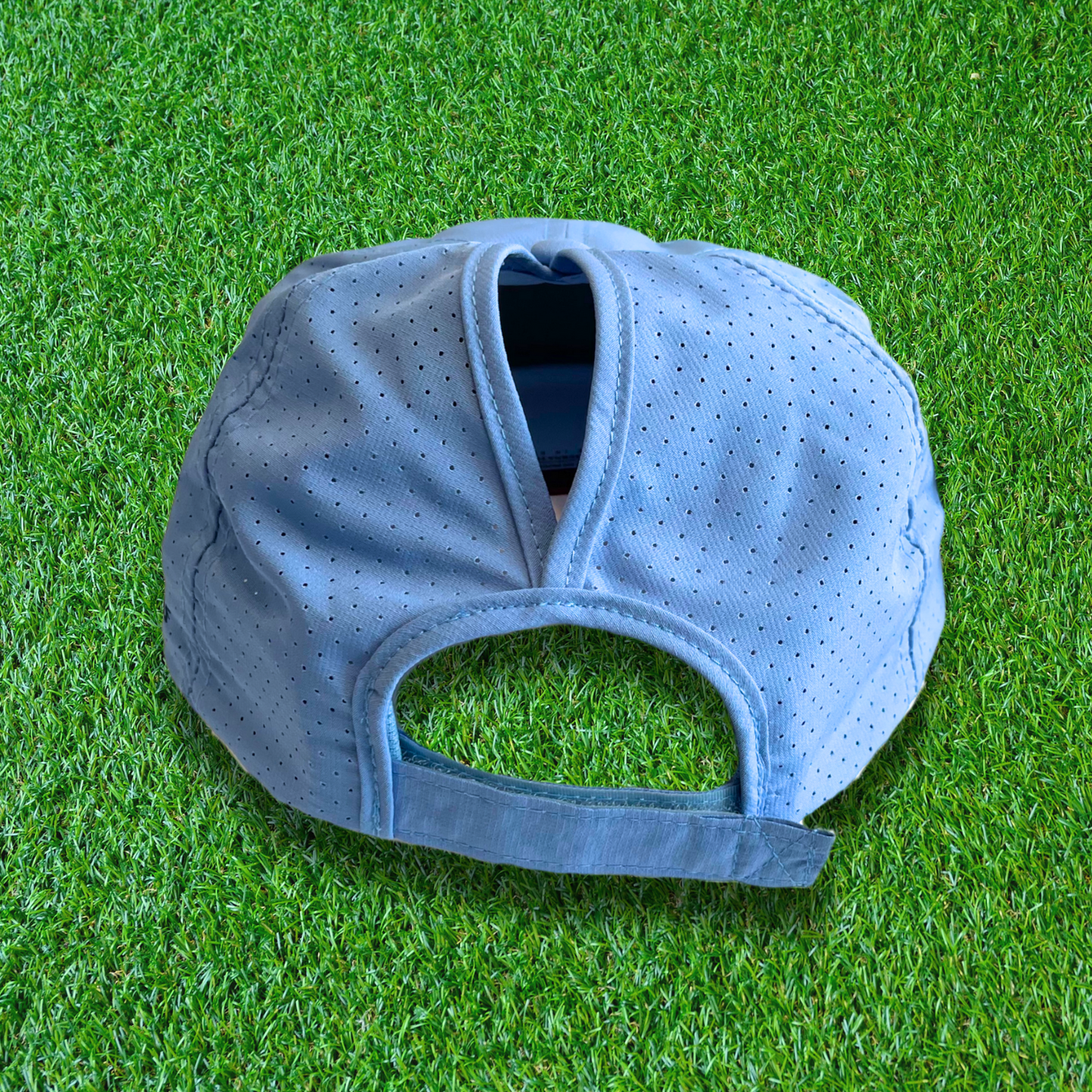 High Ponytail Hat | Blue
