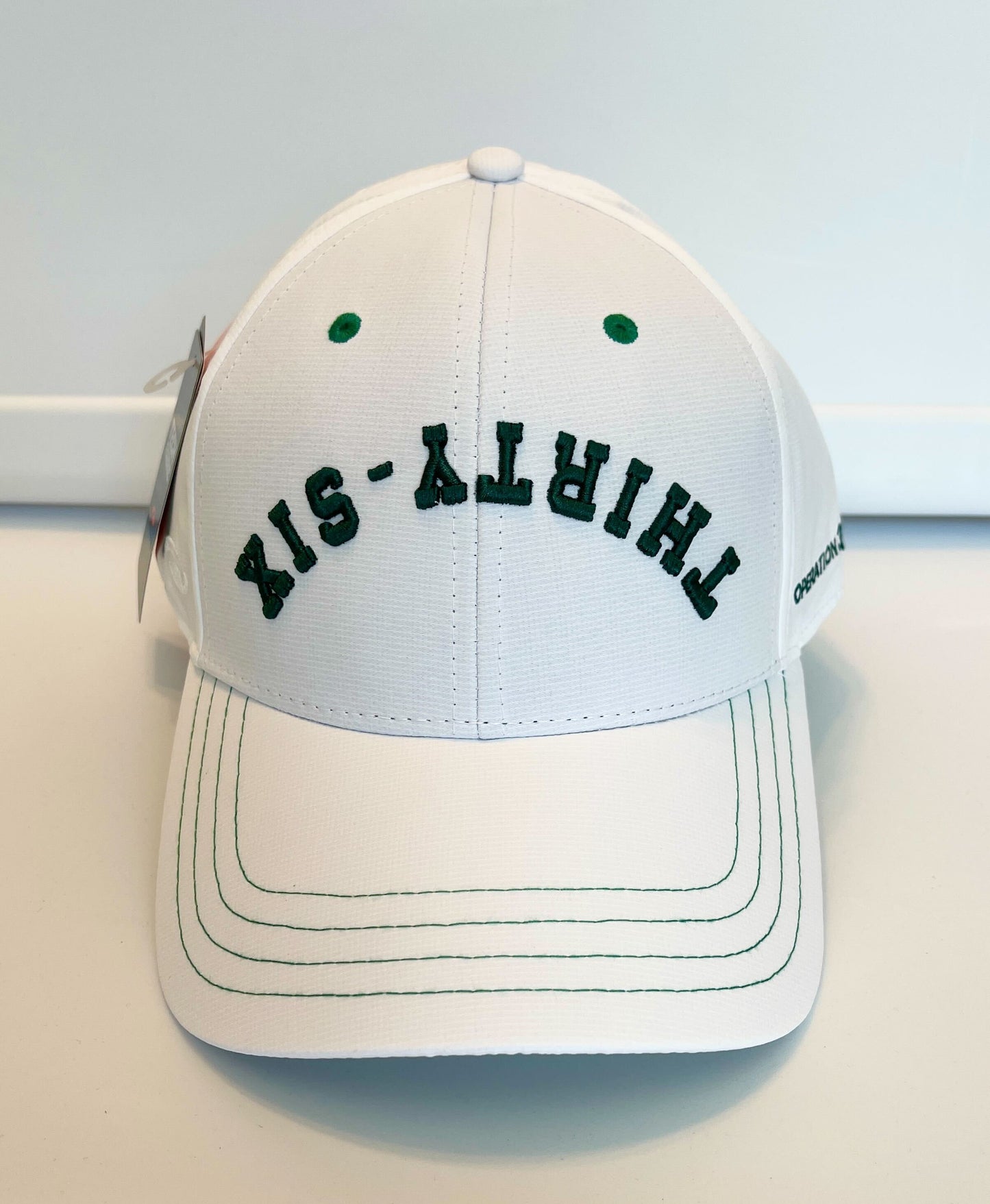 Upside Down Hat | Green Stitching