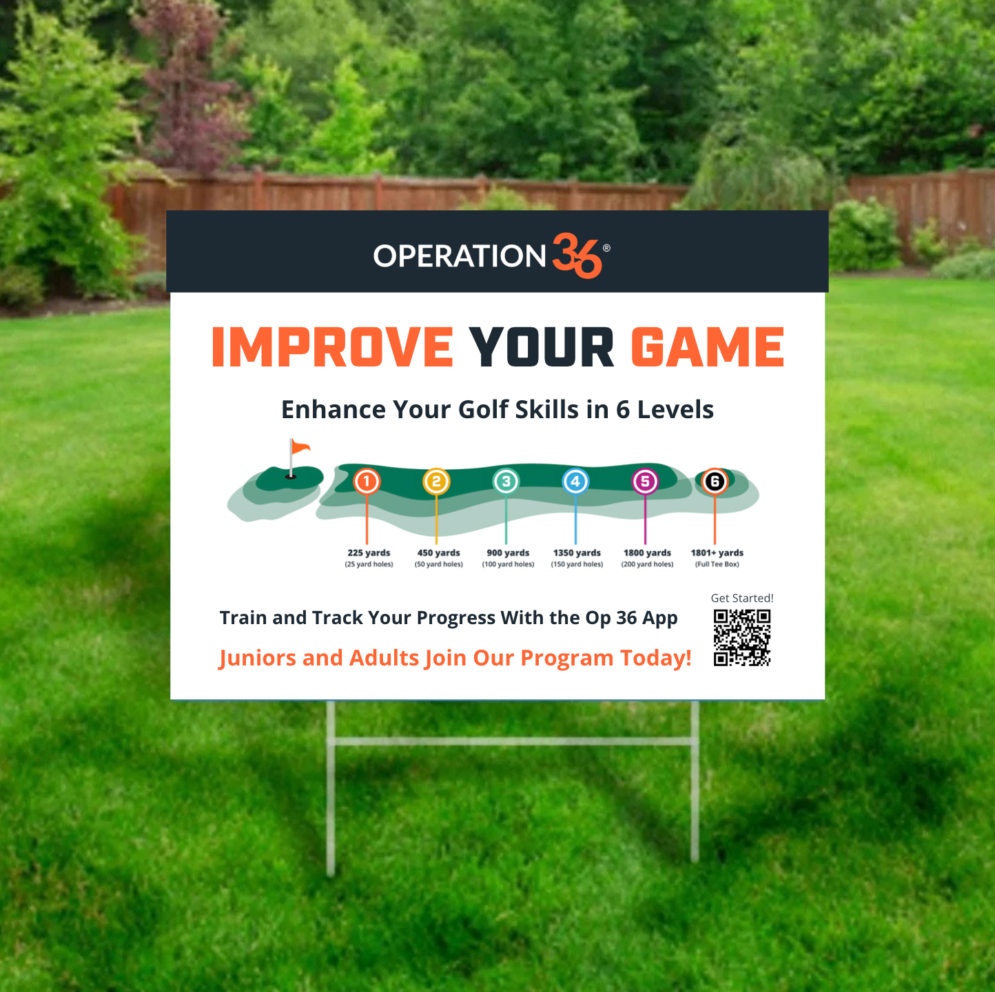 Improve Your Game Yard Sign