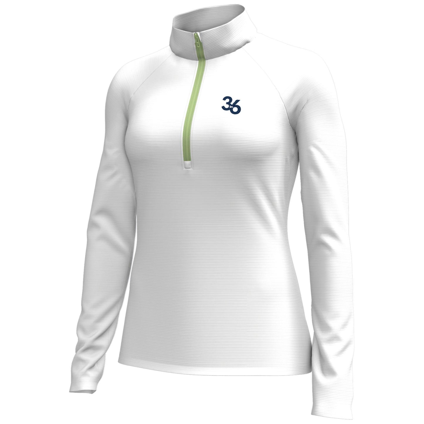Ladies 1/4 Zip | White