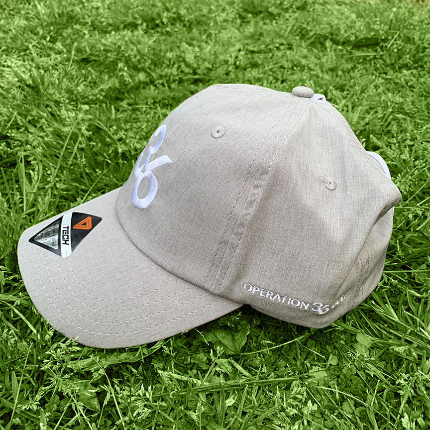 High Ponytail Hat | Gray White