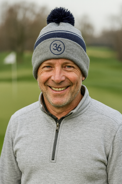 Winter Hat | Gray and Navy