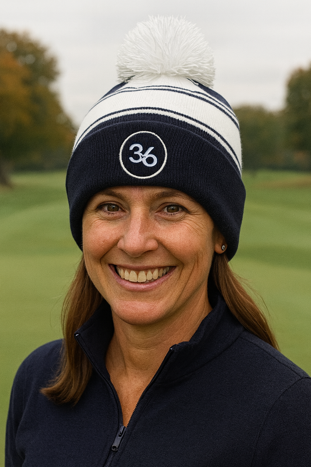 Winter Hat | Navy and White