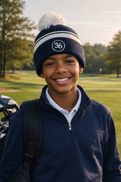 Winter Hat | Navy and White