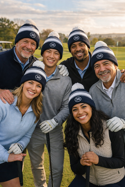 Winter Hat | Navy and White