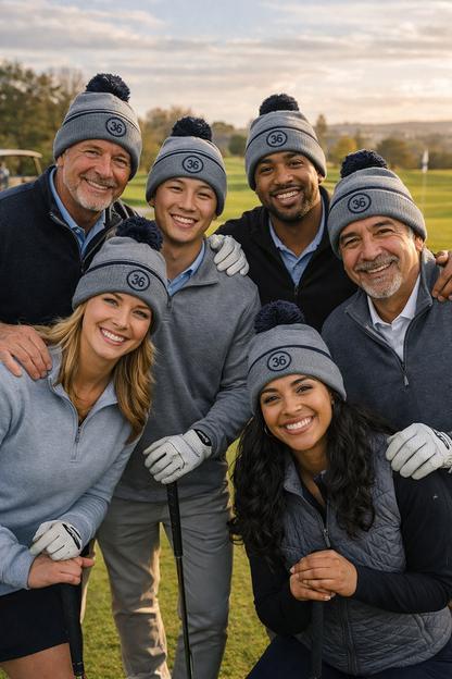 Winter Hat | Gray and Navy