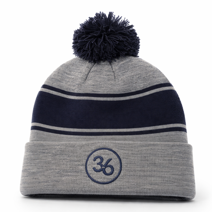 Winter Hat | Gray and Navy