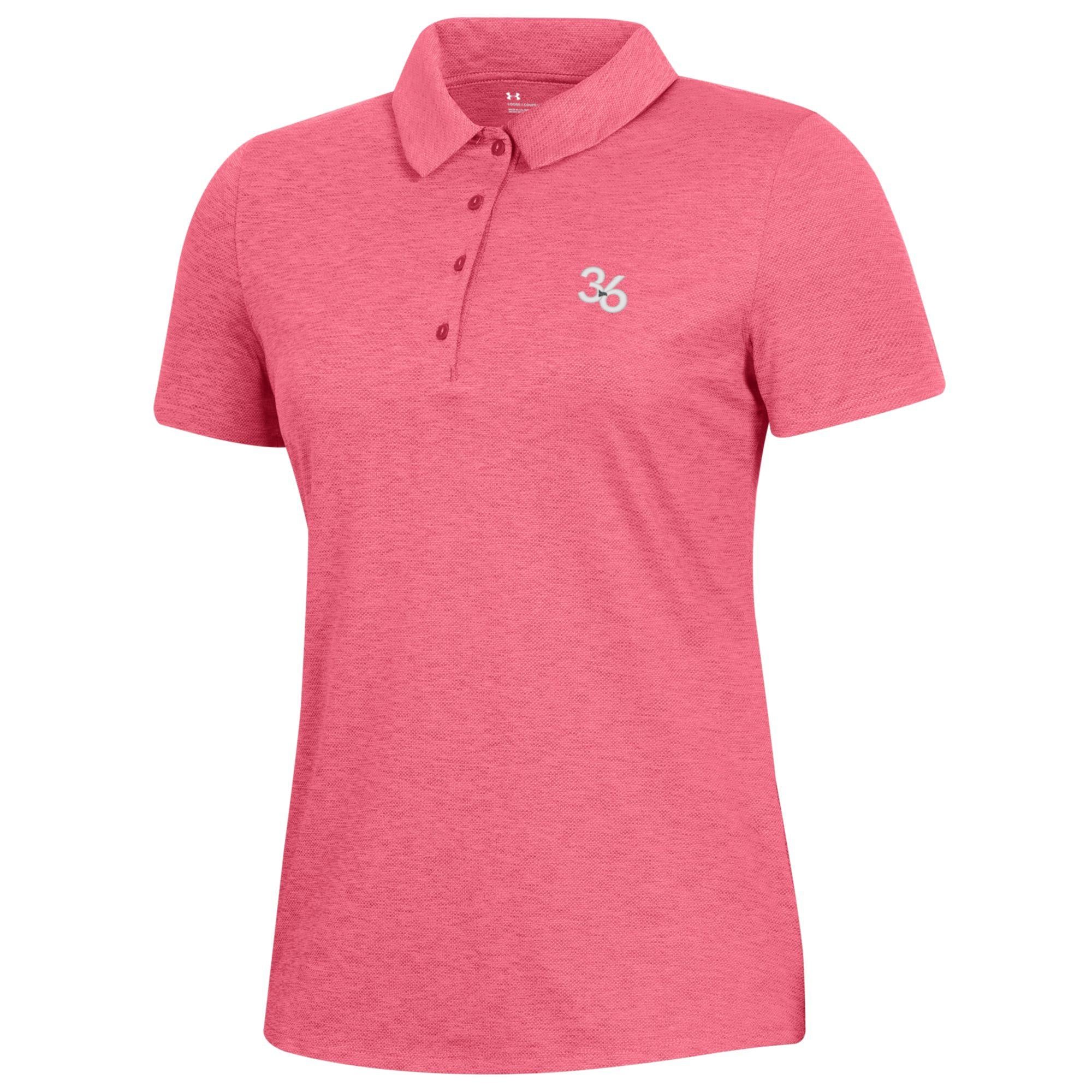 Womens pink polo fashion shirts